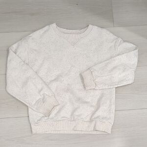 Speckled White Sweatshirt